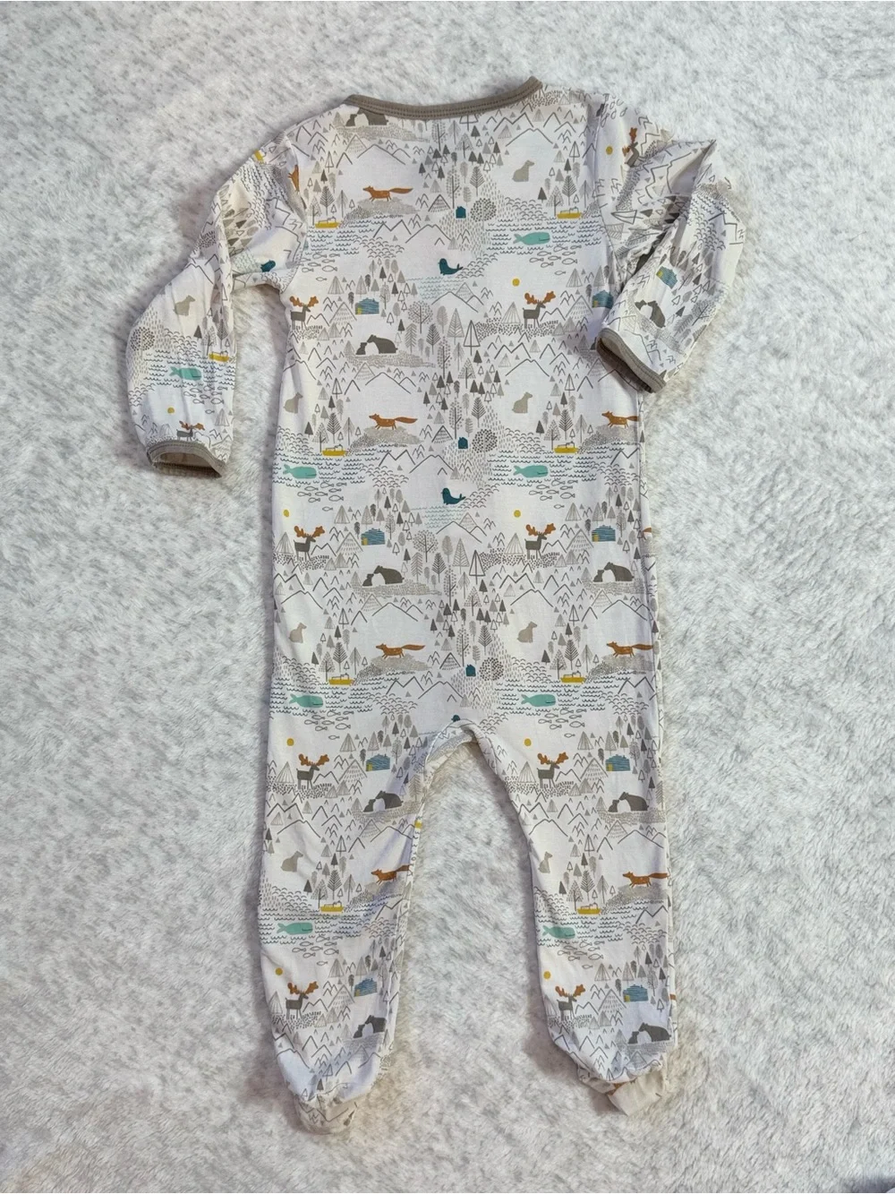 +Magnetic Me Woodland Moose Fox Bear Footie Sleeper 6-9M Baby Modal Neutral